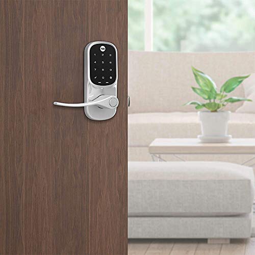 Yale Assure Lever - Connected by August - Wi-Fi/Bluetooth Touchscreen Lever Lock - Works with August app, Amazon Alexa, Google Assistant, HomeKit, Airbnb and More - Satin Nickel