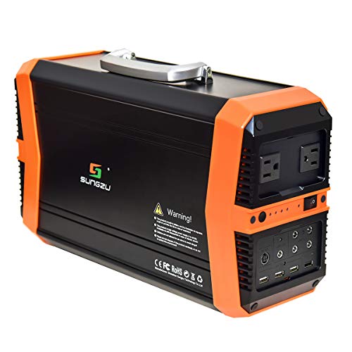 SUNGZU Portable Power Station 500W Power Supply, Generator for Outdoors Camping CPAP Power Outages Emergency (KA500)