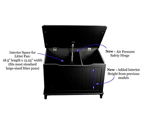 Designer Catbox Jumbo Litter Box Enclosure in Black