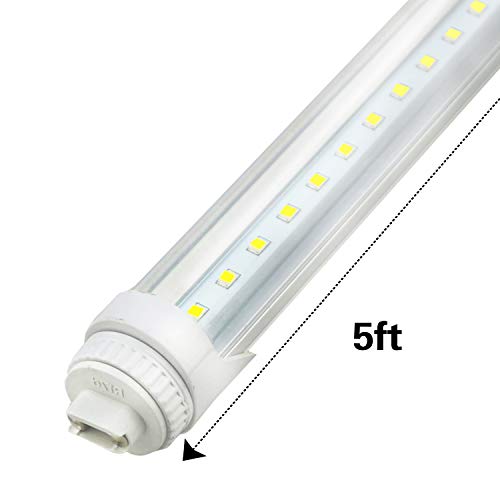 LED Tube Light,R17D 5FT 24W F60T12/CW/HO,Vending Cooler Freezer Fluorescent Replacement (10-Pack 5500k)