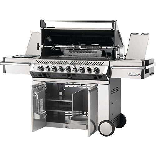 Napoleon PRO665RSIBPSS-3 Prestige PRO665 with Rear and Side Infrared Burners Propane Gas Grill, 665 sq.in, Stainless Steel