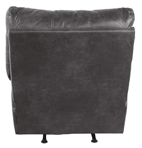 Signature Design by Ashley - Bladen Contemporary Plush Upholstered Rocker Recliner, Slate Gray