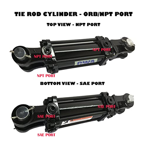 CWA Hydraulics TR Tie Rod Cylinder 2 1/2" Bore x 24" Stroke x 1 1/8" Rod x 2500 PSI - Port: SAE 8 and 3/8 NPT