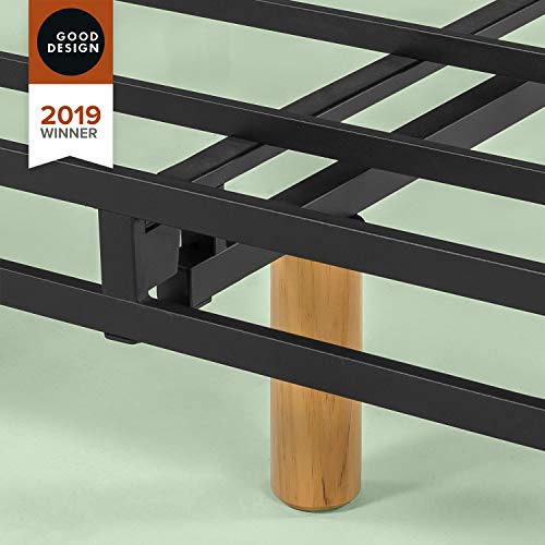 Zinus 11 Inch Quick Snap Standing Mattress Foundation/Low profile Platform Bed/No Box Spring needed, Navy, Twin XL