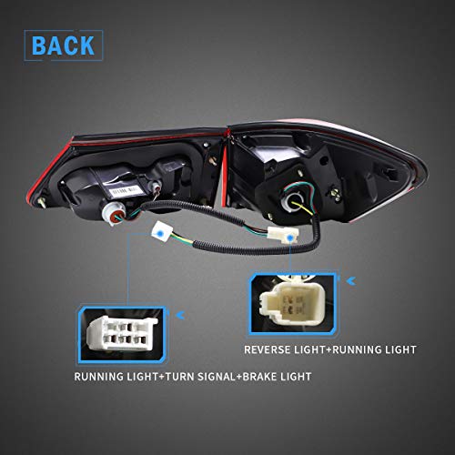 VLAND LED Tail lights for Lexus IS250 IS350 2006-2012 (Also fit Lexus IS 220d and IS F Model) YAB-IS-0277RC