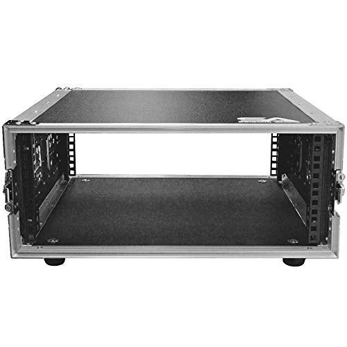 Seismic Audio - SATAC4U - Heavy Duty 4 Space ATA Rack Case - 4U PA DJ Amplifier Flight Road Case - Pro Audio DJ Rack