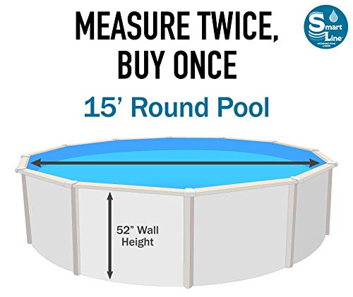 Smartline Caribbean 15Ft Round Liner Beaded Style 52" Wall Height 20G Virgin Vinyl