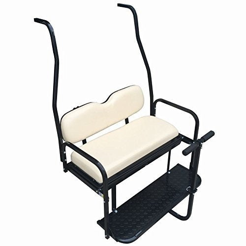 Performance Plus Carts Club Car DS Golf Cart Rear Flip Back Seat Kit for 2000.5 - Up Factory Buff