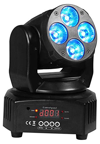 4 Rockville RockOn-7 40w RGBW Moving Head DMX Spot Beam Stage Club Lights+Remote