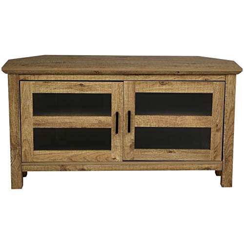 Rockpoint Adonia Corner TV Stand Media Console, 44-Inch, Café au Lait