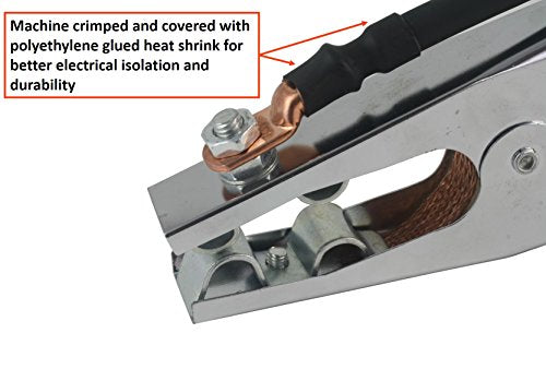 150 Amp Welding Leads Assembly Set - Dinse 10-25 Connector - #4 AWG cable (15 FEET EACH LEAD)