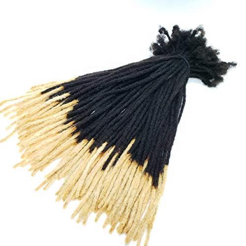 100% Human Hair Dreadlocks Extensions Handmade Medium 1/4" Width Pencil Sized Various Lengths With or Without Blonde or Red Tips - SOLD 50 LOCS IN A BUNDLE