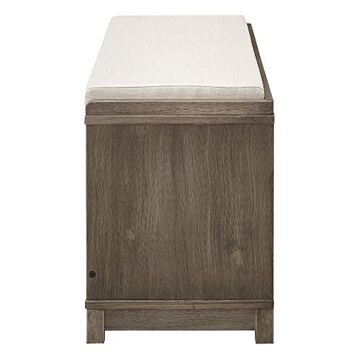 Classic Brands Sam & Jack Kids Solid Wood Bench and 4 Cube Cubby, Weathered Grey