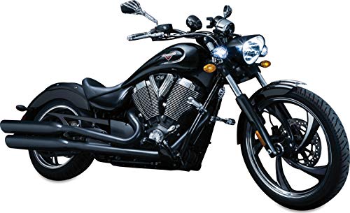 Kuryakyn 1759 Motorcycle Handlebar Accessory: Skeleton Hand Rear View Side Mirrors, Chrome Stems/Black Heads, 1 Pair