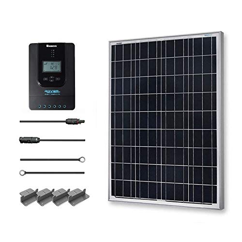 Renogy 100 Watt 12 Volt Polycrystalline Solar Starter Kit with 40A Rover MPPT Charge Controller