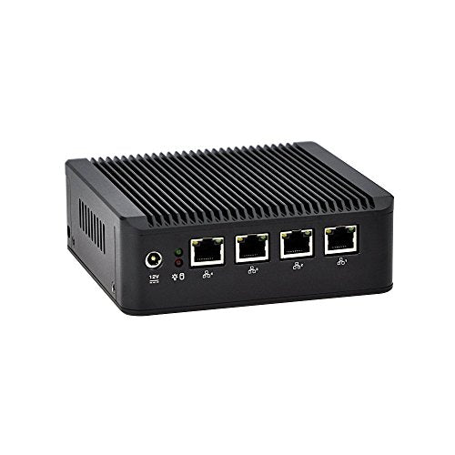 Qotom 4 LAN Mini PC Q190G4U-S02 with 8GB RAM 128GB SSD, Intel Celeron J1900 Processor, Quad core 2.0 GHz, VGA Mini PC Firewall