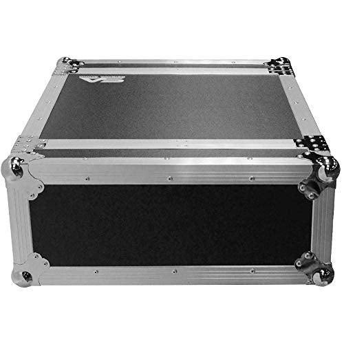 Seismic Audio - SATAC4U - Heavy Duty 4 Space ATA Rack Case - 4U PA DJ Amplifier Flight Road Case - Pro Audio DJ Rack