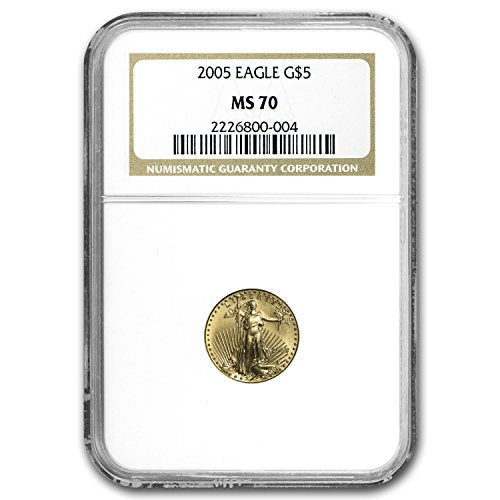 2005 1/10 oz Gold American Eagle MS-70 NGC Gold MS-70 NGC