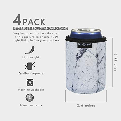 12OZ Standard Can Sleeves Insulators Standard Can Skin Covers 12OZ Beer Coolers Great Marble 20packs