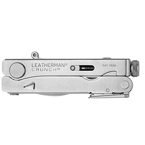 LEATHERMAN, Crunch Multitool with Folding Locking Pliers and Pin Vise, Stainless Steel with Nylon Sheath (FFP)