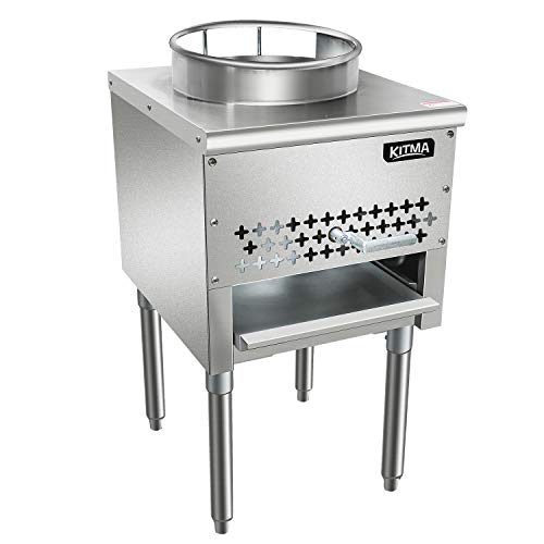 Kitma 13" Gas Wok Range - Commercial Liquid Propane Cooking Performance Group - Restaurant Equipment, 95,000 BTU