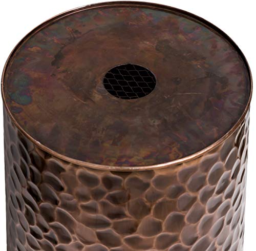 Large Outdoor Planters H Potter Tall Planter with Tray Indoor Copper Flower Pots Decorative Weather Resistant Garden Urn Deck Patio Plants Herbs Flowers Entryway Hallway Porch