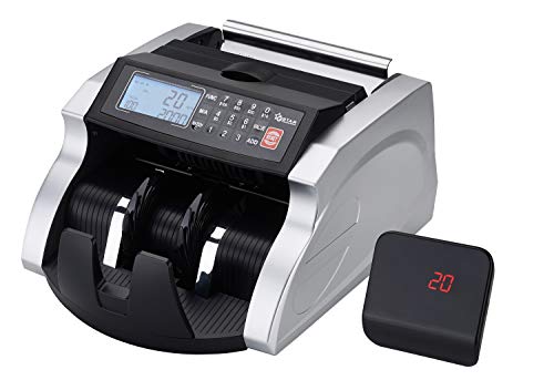 GStar Money Counter with UV/MG/IR Counterfeit Bill Detection Plus External Display with Warranty, American Brand, American Seller (1200 Notes/Min. & Total Value Count Function)