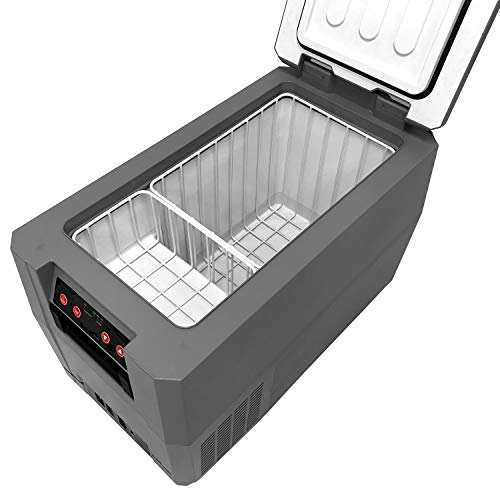 Whynter FMC-350XP 34 Quart Compact Portable Refrigerator, AC 110V/ DC 12V True Freezer for Car, Home, Camping, RV-8°F to 50°F, Gray