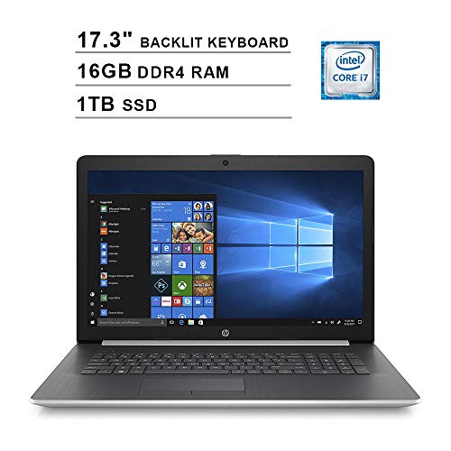 2020 HP Pavilion 17.3 Inch Laptop Intel 4-Core i7-8565U 16GB DDR4 RAM, Windows 10 Silver