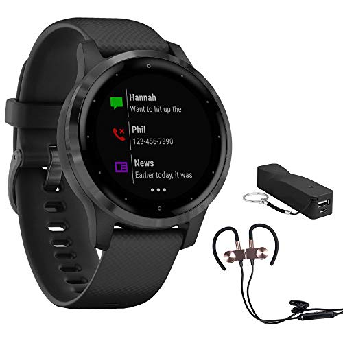 Garmin Vivoactive 4S Smartwatch (010-02172-11) with Wireless Sport Earbuds & More