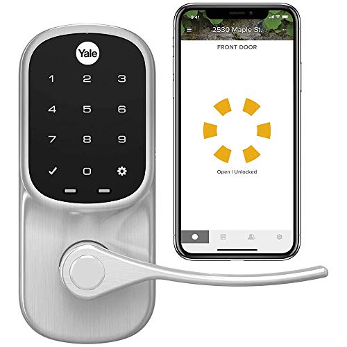 Yale Assure Lever - Connected by August - Wi-Fi/Bluetooth Touchscreen Lever Lock - Works with August app, Amazon Alexa, Google Assistant, HomeKit, Airbnb and More - Satin Nickel