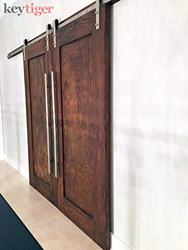 18 Inch Square Flat Shape Bar Stainless Steel Modern Contemporary Entry Door Handle Towel Bar Ladder Pull Shower Glass Sliding Barn Door Interior Exterior Door Pull Push Matte Black Painted Finish