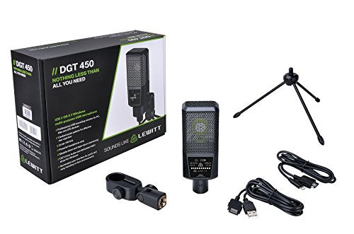 Lewitt Cardioid USB Microphone for iOS, PC, Mac (DGT-450)