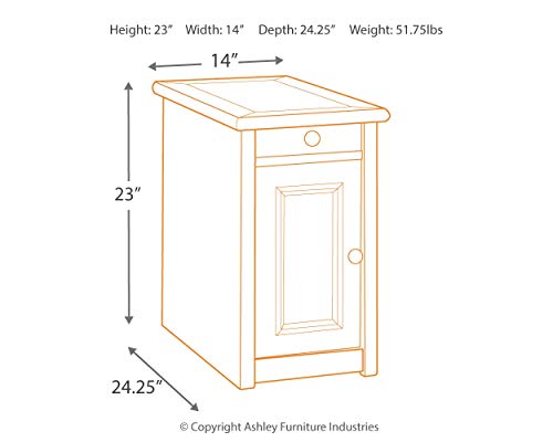 Signature Design by Ashley Bolanburg Chair Side End Table Two-tone