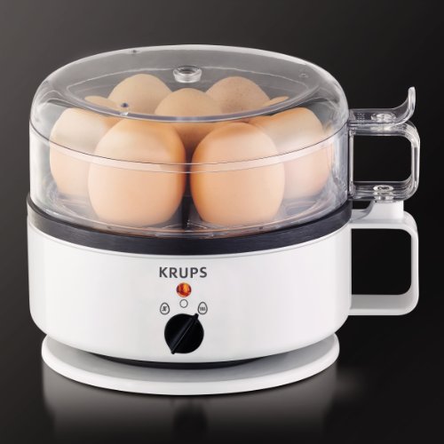 KRUPS F23070 Egg Cooker with Water Level Indicator, 7-Eggs capacity, White
