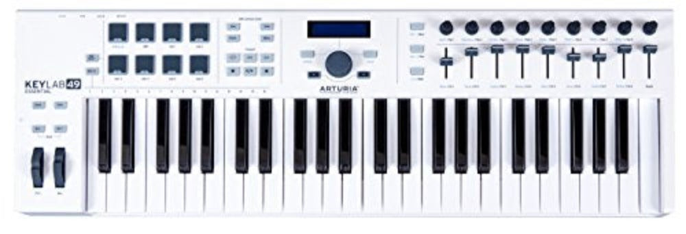 Arturia KeyLab Essential 49 Bundle with Sustain Pedal, MIDI Cable, and Austin Bazaar Polishing Cloth