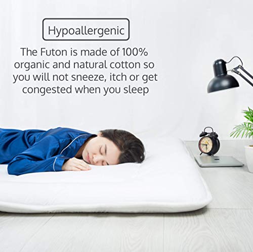Luxton Home Japanese Shiki Futon Foldable Mattress for Sleep & Travel - Queen Long
