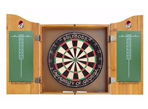 Imperial Officially Licensed NCAA Merchandise: Dart Cabinet Set with Steel Tip Bristle Dartboard, Georgia Bulldogs