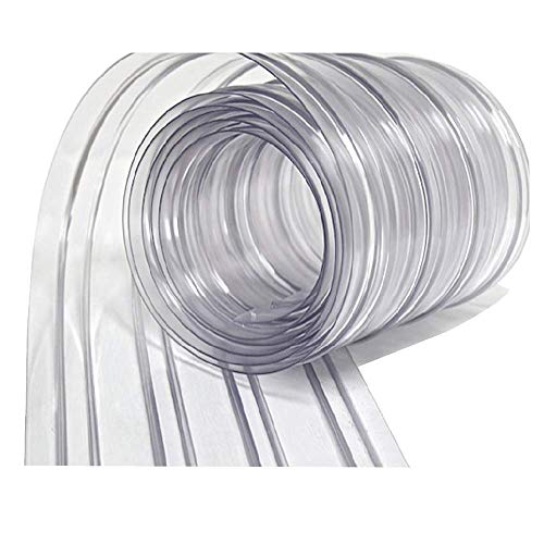 Resilia - Plastic Vinyl Strip Curtain for Walk In Freezers, Coolers & Warehouse Doors - Black Opaque, 80 mil Thick, 8 Inch x 150 Foot Roll