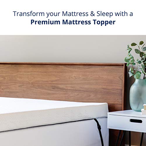 ViscoSoft 4-Inch Active Cooling Memory Foam Mattress Topper Queen | Select Copper Pad & Drift Cover