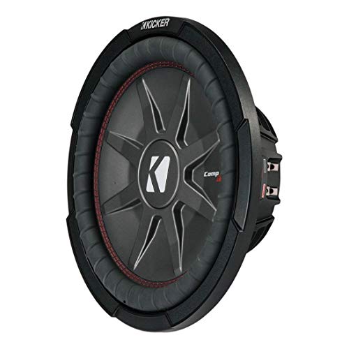 Kicker CompRT Single 12 Inch 1000 Watt Max Dual 2 Ohm Shallow Slim Car Subwoofer