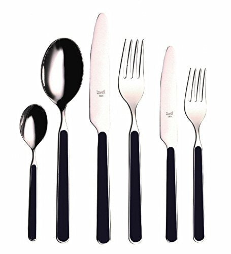 Mepra Fantasia 10C722036 36 Piece Kitchen Set - Cobalt Finish Handles Dishwasher Safe Cutlery