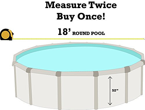 Smartline Manor 18-Foot Round Pool Liner | UniBead Style | 52-Inch Wall Height | 20 Gauge Virgin Vinyl Material | Strong and Durable Liners | Designed for Steel Sided Above-Ground Swimming Pools