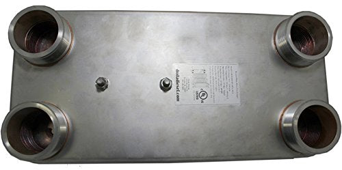 Duda Energy HX105020: F300 B3-105A 20 Plate Heat Exchanger, 3" Female NPT