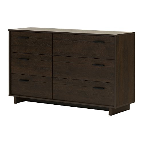 South Shore Fynn 6-Drawer Double Dresser, Fall Oak