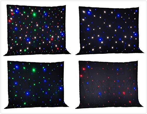 LED Background 3mx4m Fire Retardant RGBW LED Star Cloth DMX Control Star Curtain For Wedding Party Band DJ Event Stage Show