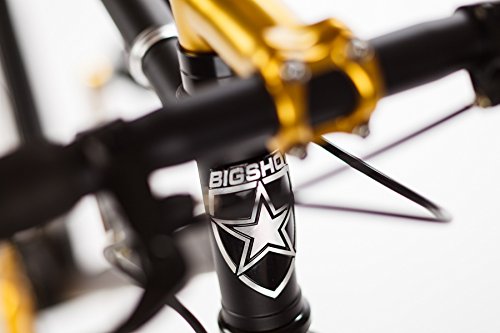 Big Shot Bikes Single Speed or Fixed Gear Custom Fixed Gear Bikes Matte Black & Gold Accents