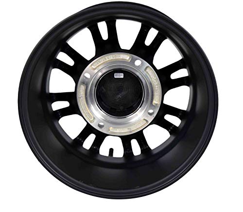 14 inch MASSFX QUAKE 14x7 4/156 4+3 ATV UTV Rims Machined Black Finish fits Polaris RZR - 4 Pack Wheels with Lug Nuts