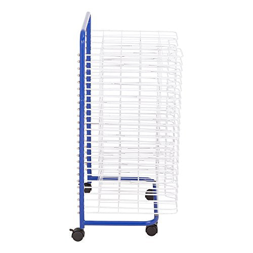 Sprogs Art Drying Rack, 23 3/4" W x 17 1/2" D x 38" H, Blue/White, SPG-LED1027W-SO