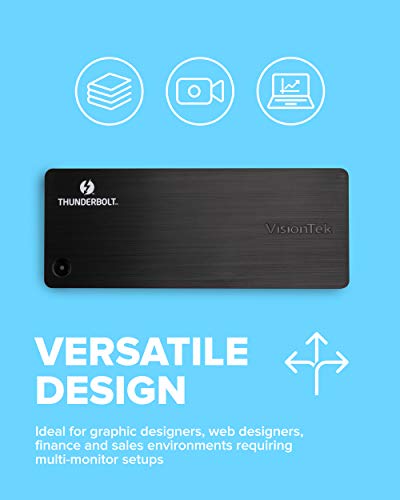 VisionTek VT4800 Dual Display Thunderbolt 3& USB-C Universal Docking Station w/ 60W Power Delivery, 901292